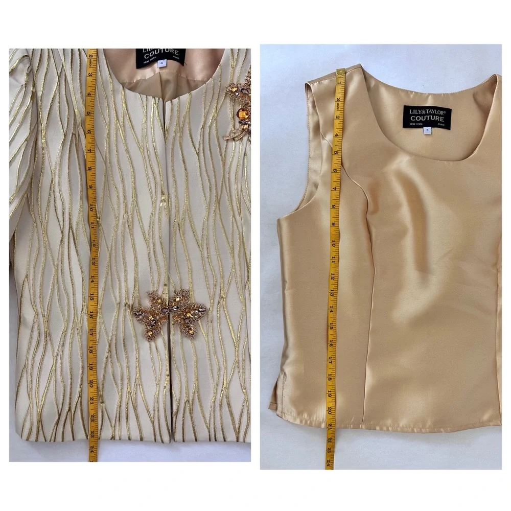 Lily & Taylor New York GORGEOUS LUXURY Suit 3 pcs Size 4 Couture - Picture 14 of 17